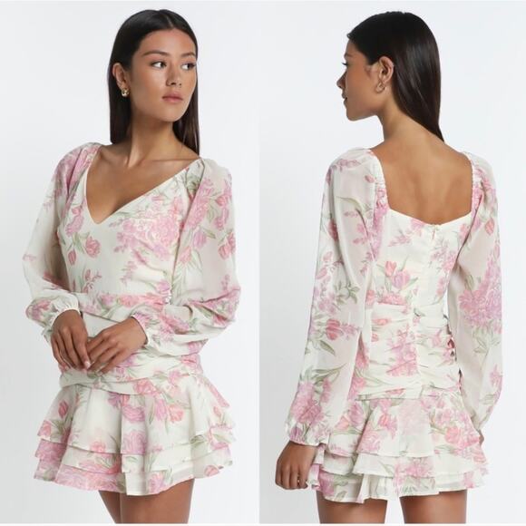 Showpo. Ukie Floral Dress Size 10 - Picture 6 of 8
